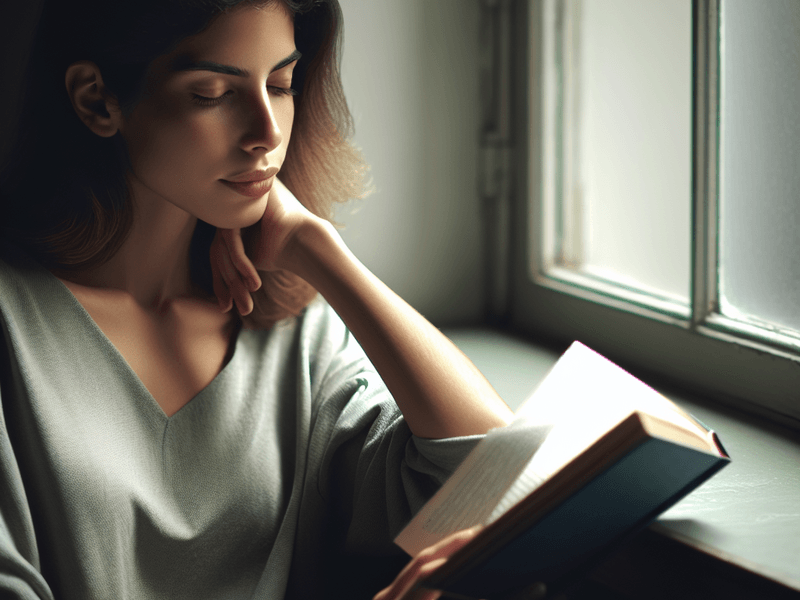 Uma pessoa em contemplação filosófica