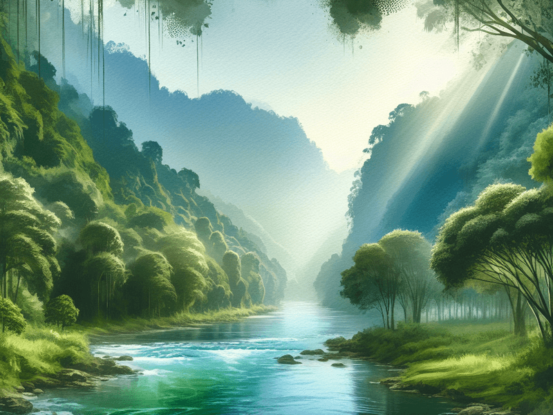 Rio simbolizando a união humana